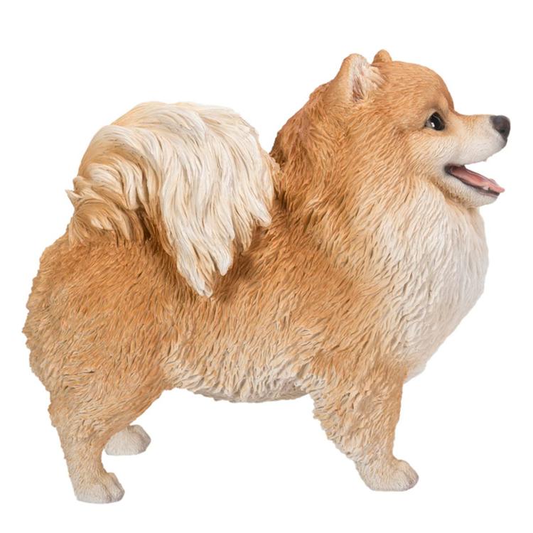 Hi-Line Gift Medium Standing Pomeranian Garden Statue