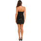 Juniors Crystal Doll Pattern Sequin Halter Slim Sheath Dress - image 3