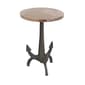 9th & Pike(R) Black Metal and Wood Coastal Accent Table - image 1
