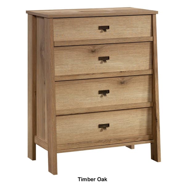 Sauder Trestle 4-Drawer Bedroom Chest