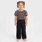 Toddler Girl Lemon Kiss Top w/ Faux Ties & Wide Leg Cargo Set - image 1