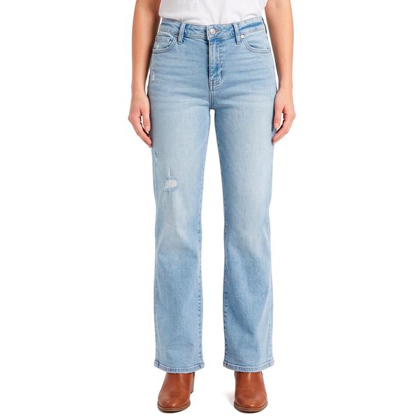 Juniors Celebrity Pink Mid Rise 5 Pocket Wide Leg Jeans