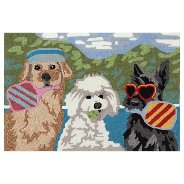 Liora Manne Frontporch Pickled Pups Rectangular Accent Rug - image 