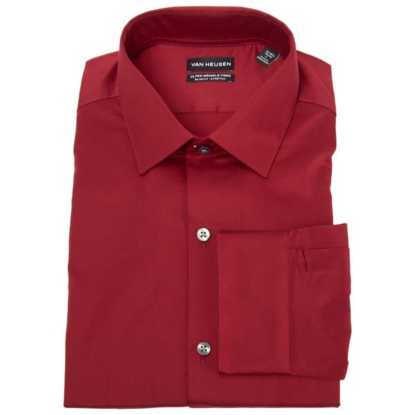 Mens Van Heusen&#40;R&#41; Wrinkle Free Slim Fit Dress Shirt - Mulberry - image 