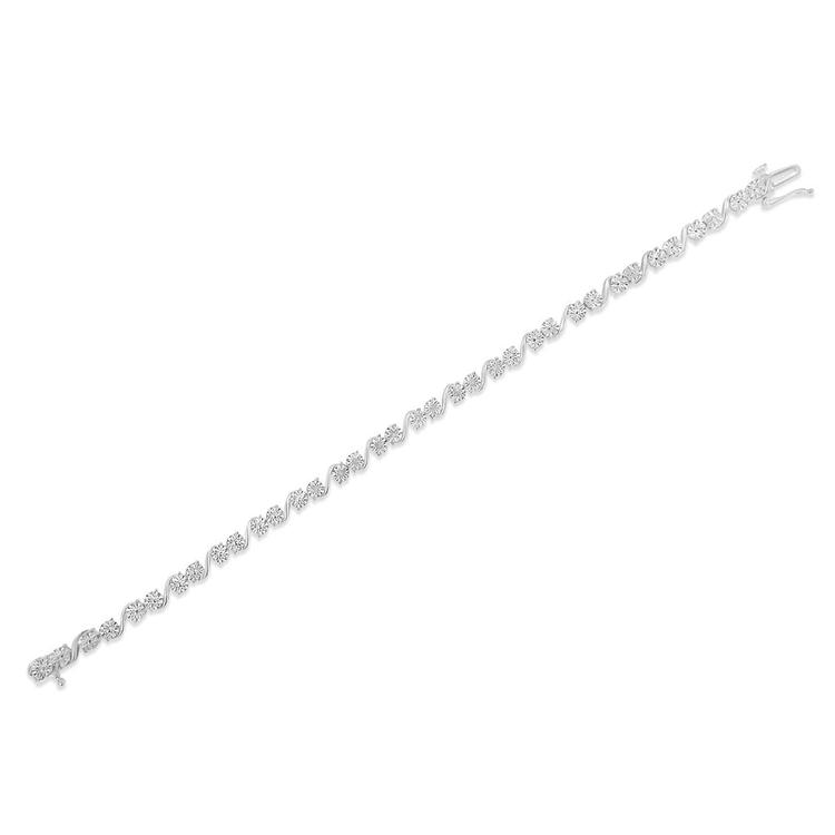 Diamond Classics™ Silver 1/10ctw.  Diamond Link Bracelet