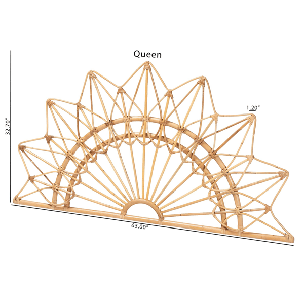 bali & pari Solara Natural Rattan Headboard