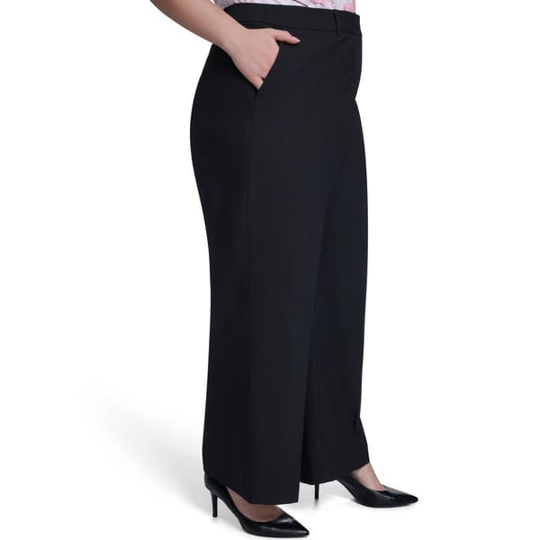 Plus Size Calvin Klein Button Front Pinstripe Dress Pants