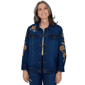 Petite Alfred Dunner Tuscany Sunflower Embroidered Denim Jacket - image 1