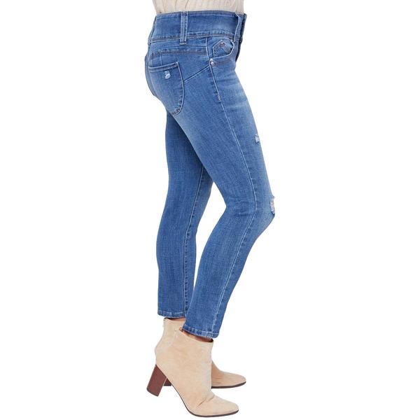 Petite Royalty WannaBettaButt Mid Rise Distressed Skinny Jeans