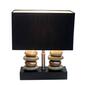Elegant Designs Dual Stacked Stone Black Shade Ceramic Table Lamp - image 3