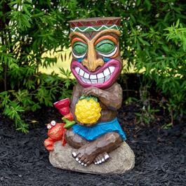 Northlight Seasonal Solar Polynesian Smiling Tiki Statue