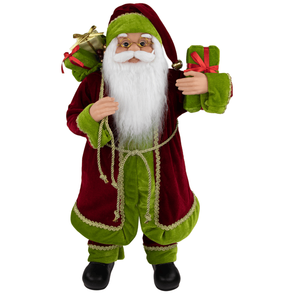 Northlight 24in. Santa with Present & Gift Bag Christmas Figure