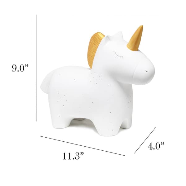 Simple Designs Porcelain Unicorn Shaped Table Lamp