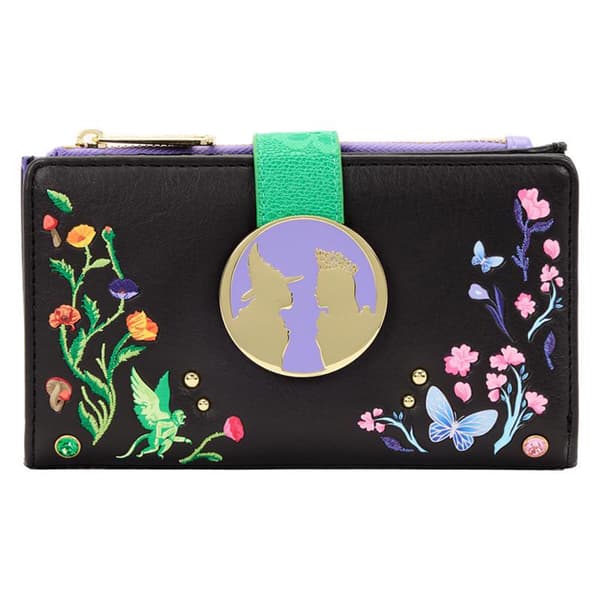 Womens Loungefly Wicked Floral Flap Wallet - image 