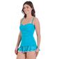 Womens Profile by Gottex Solid Bandeau Laser Cut Skirt Swim Dress - image 1