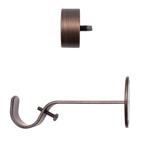 Serena Single Curtain Rod with Contemporary Cap Finial