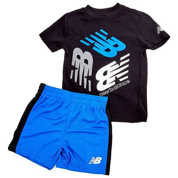 Baby Boy (12-24M) New Balance 2pc. Shorts Set - Black - image 