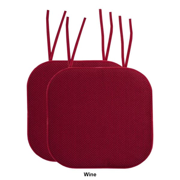Sweet Home Collection Honeycomb Memory Foam Chair Pads w/ Ties