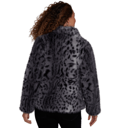 Womens Skye’s the Limit Icy Blue Sparkle Leopard Jacket