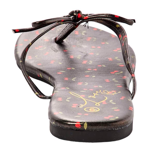 Womens Love 83 Cherry Hearts Bow Flip Flops
