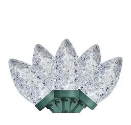 Northlight 100ct. Pure White Faceted LED C9 Christmas Lights