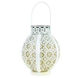 Northlight Seasonal 7in. Round Floral LED Solar Lantern
