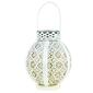 Northlight Seasonal 7in. Round Floral LED Solar Lantern - image 1