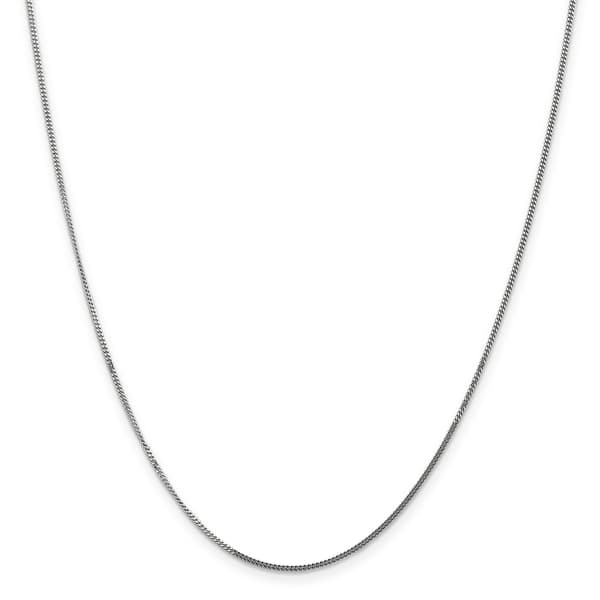 Unisex Gold Classics&#40;tm&#41; 1.3mm. 14k White Gold Curb Chain Necklace - image 