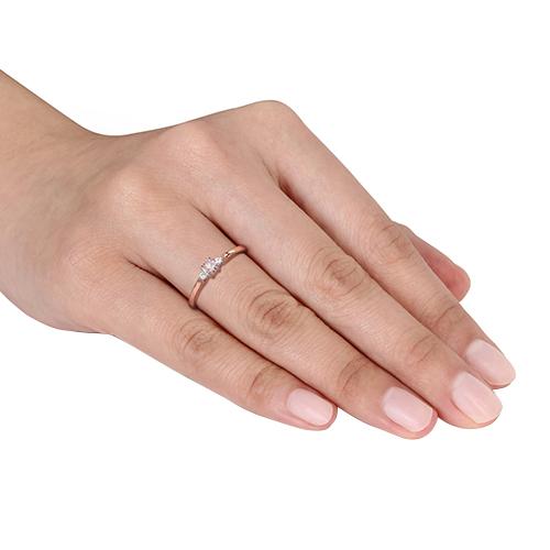 Gemstone Classics™ Silver 1/6ctw. Morganite Ring