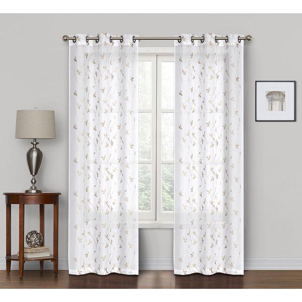 Addison 2pk. Sheer Grommet Curtains - image 