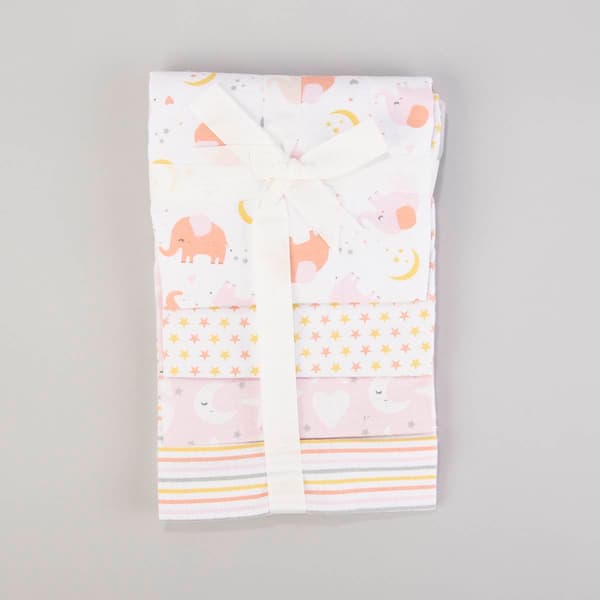 Zak & Zoey 4pk. Elephant Stripe Flannel Receiving Blankets Boscov's