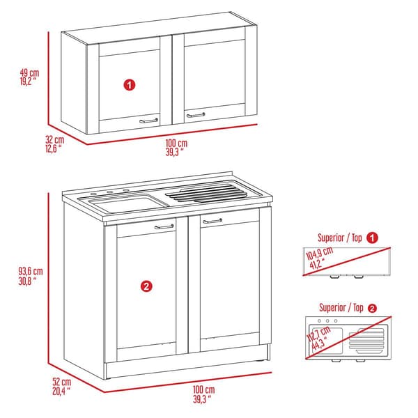 FM FURNITURE Perseus Cabinet Set