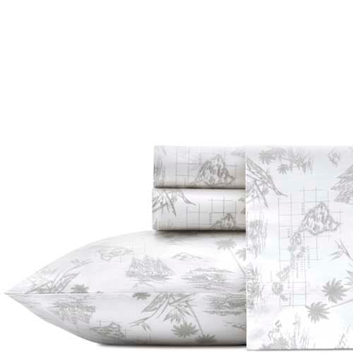 Tommy Bahama Vintage Map Cotton Sheet Set