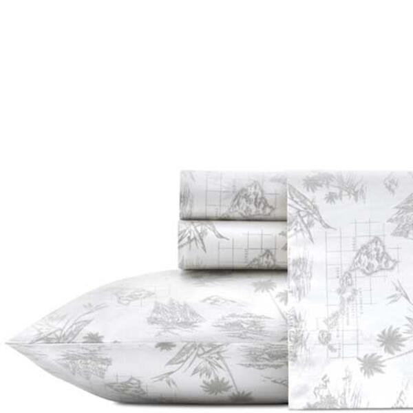 Tommy Bahama Vintage Map Cotton Sheet Set - image 