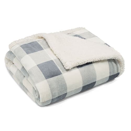 Eddie Bauer Mountain Chrome Sherpa Throw Blanket - 50x60 - image 