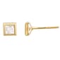 14kt. Gold Bezel Set Cubic Zirconia Earrings - image 1