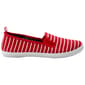 Womens Ashley Blue Red Stripe Canvas Slip On Flats - image 2