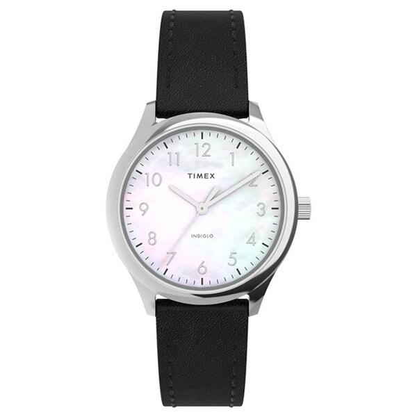 Mens Timex Silver-Tone Mother of Pearl Watch TW2W15900JT - image 