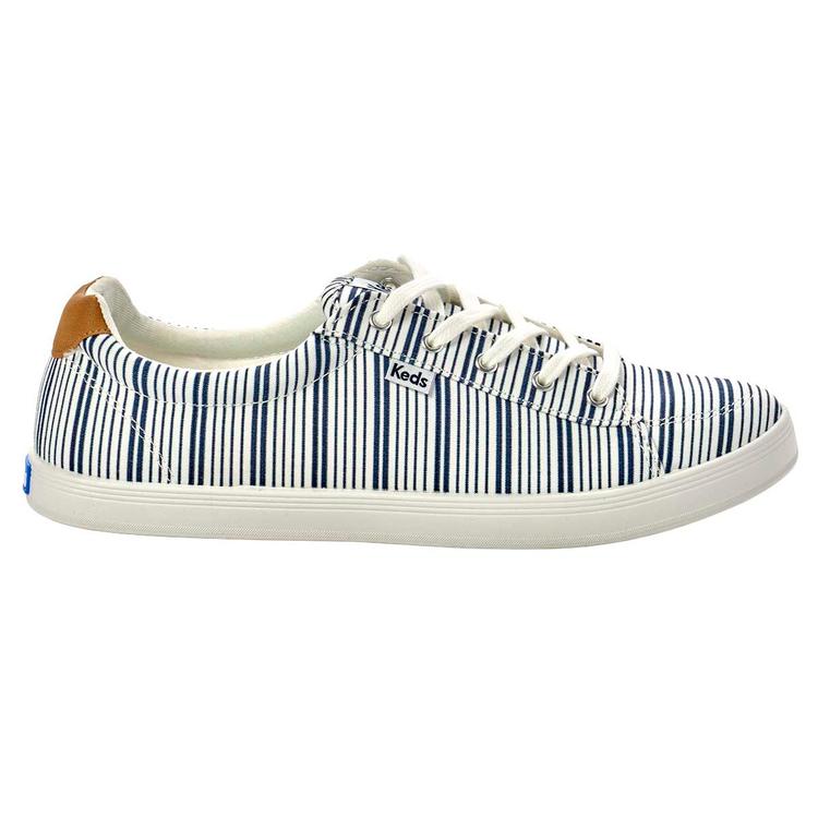 Womens Keds Crest-1 Striped Canvas Casual Shoes