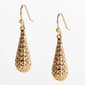 Design Collection Gold-Tone Textured Drop Earrings - image 1