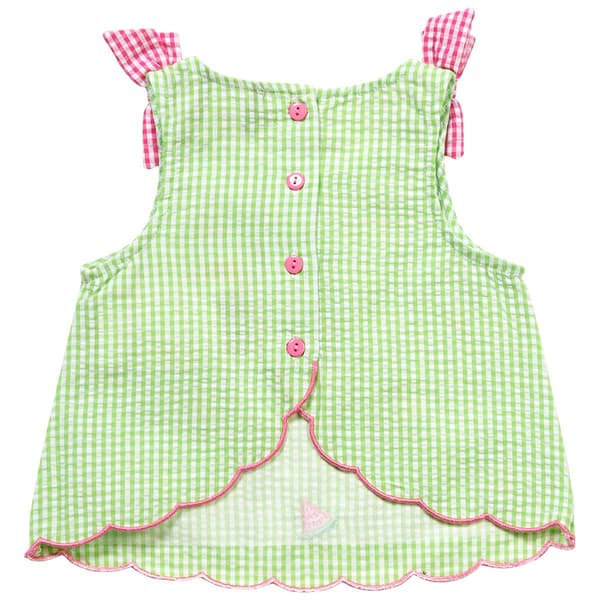 Toddler Girl Rare Editions Watermelon Seersucker Short Set