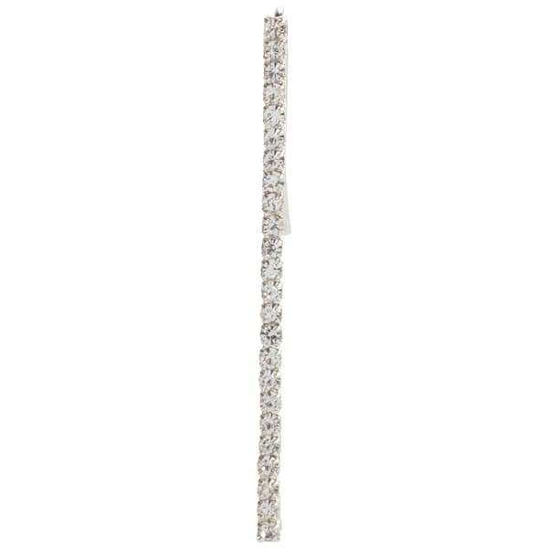 Rosa Rhinestones Thin Linear Crystal Stick Drop Earrings - image 