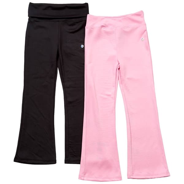 Girls (4-6x) RBX 2pk. Crossover & Rollover Waist Flared Leggings - image 
