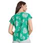 Womens Jones New York Short Sleeve Side Button Seashell Blouse - image 3