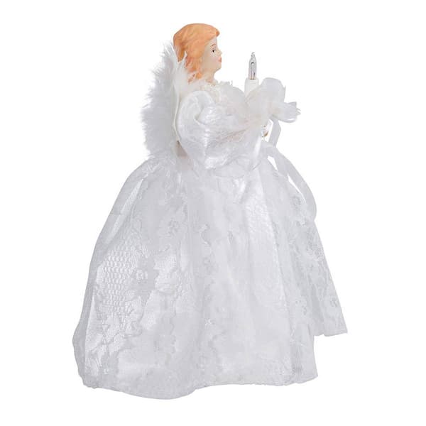Kurt Adler 10-Light 9in. White Angel Treetop