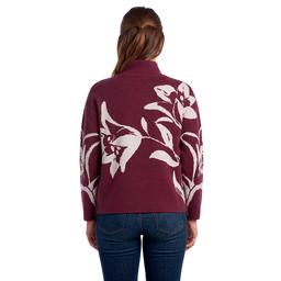 Womens Architect® Long Sleeve Mockneck Tulip Intarsia Sweater