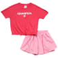 Girls (4-6x) Champion(R) Cinched Logo Tee & Flutter Shorts Set - image 1