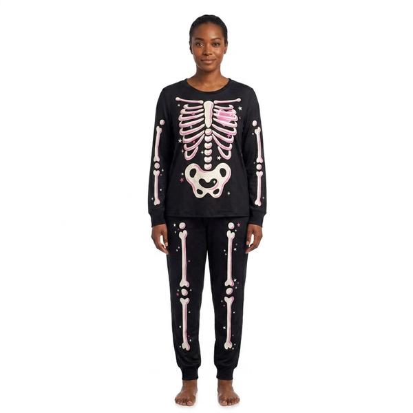 Womens Jaclyn Family of Skeletons Joggers Pajama Set - image 