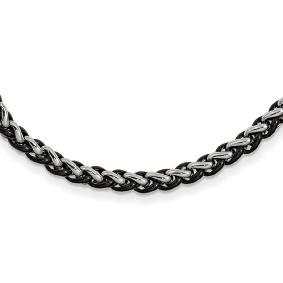 Mens Gentlemen’s Classics™ Black IP-Plated Chain...