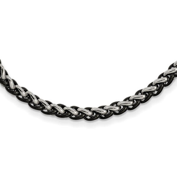 Mens Gentlemen's Classics&#40;tm&#41; Black IP-Plated Chain Necklace - image 
